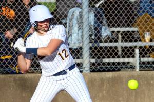 DAILY WORLD FILE PHOTO Aberdeen pitcher Lilly Camp belted a two-run home run in a 6-3 non-league win over Tumwater on Tuesday in Aberdeen.