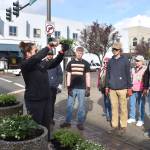 Matthew N. Wells / The Daily World
Aberdeen Parks and Recreation Department Director Stacie Barnum, left, explains the planting process to a few of her staff members Wednesday morning as they prepared to help Aberdeen Bloom Team plant 120 ground pots. In addition to the pots, 160 flower baskets were also placed throughout the city. Barnum sounded excited for the day. Can you believe its already May? she asked ecstatically before the flowers arrived.