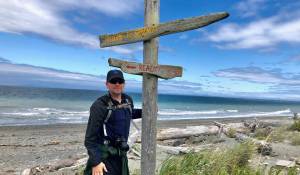 Jeff Burlingame
Author Jeff Burlingame, an Aberdeen native, finds peace on a Grays Harbor County beach.