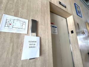 Matthew N. Wells / The Daily World
The Aberdeen City Hall elevator broke Wednesday and so for the foreseeable future, until the elevator is replaced, city council meetings will take place in the Rotary Log Pavilion  1401 Sargent Blvd., Aberdeen. Ruth Clemens, Aberdeens city administrator, spoke about the elevator breaking and why, what it needs and both the replacement timeline and a ballpark estimate of the costs.