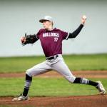 PHOTO BY FOREST WORGUM Montesano freshman pitcher Caden Grubb got the Bulldogs of to a good start in the 1A District 4 Tournament with a 12-2 victory in five innings over Castle Rock in a first-round game on Monday in Hoquiam.