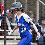 PHOTO BY CHRYSTAL WELD Elma outfielder Aaleigha Weld heads home after hitting a grand-slam home run in a 24-10 win over La Center in a 1A District 4 Tournament game on Saturday in Centralia.