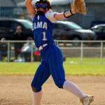 RYAN SPARKS | THE DAILY WORLD Elma freshman pitcher Ashlynn Weld pitched a complete game in an 8-5 win over Hoquiam in the 1A District 4 Tournament on Saturday at Fort Borst Park in Centralia.