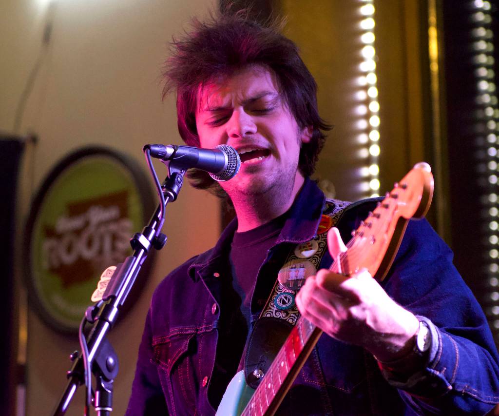 Matthew N. Wells / The Daily World
Joel Dillard, guitarist and lead singer, and the rest of Gonzos Attic slowed down the tempo of Saturday nights show at times. But thats not to say they didnt rock out and give the crowd, including their friends from Hoquiam Brewing Company, one heck of a show. This might be the best show weve had yet, said Dustin Knutson, husband of Messy Jessys owner Jessica Knutson. People loved all three bands that night, which included an intense, riff-heavy and energetic singing performance from Atrocity Girl. After Gonzos Attic finished, Chris Haley gave their set an excited review. Id say that rocked, Haley said.