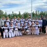 KODY CHRISTEN | THE CHRONICLE The PWV Titans pose with the third-place trophy after defeating Kittitas 6-4 in the 2B State Third-Place Game in Yakima on Saturday.