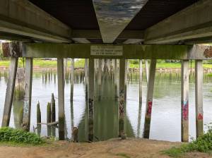 Matthew N. Wells / The Daily World
Young Street Bridge, known to many Harborites as Kurts Bridge, was supposed to host a well-known local musician, amongst others, but the music part has been canceled over views, opinions and social media posts that have been seen by a couple people as threats of violence.