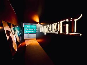 Rick Moyer of Moyer Multi Media LLC.
World Music Day wont just be for famous musicians to land in Aberdeen and play for what is expected to receive a lot of fanfare. Itll mark the first glimpse of the Unplugged space inside The Music Project building  121 W. Wishkah St. Lee and Dani Bacon, plus other essential workers, have been working tirelessly in order to make the space available for music lovers. The sign to the right that reads Grungeology will be seen as people head from The Green Room to Unplugged. At the end of the hallway is the iconic highway sign that the late-Kurt Cobain and Krist Novoselic once made famous with a photo decades ago.