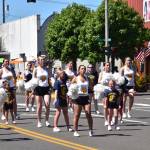 Matthew N. Wells / The Daily World
Aberdeen cheerleaders of different ages bring their pep and spirit to Market Street, where floats received applause and more adoration from the onlookers.