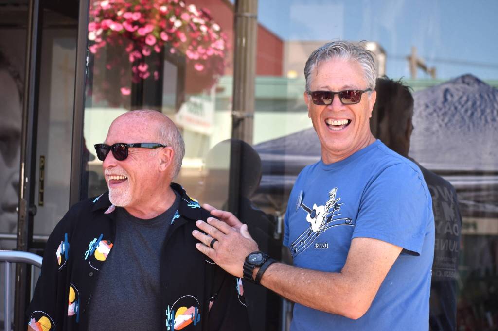 Darrell Westmoreland, left, and Wil Russoul, worked in close quarters for months in order to put on World Music Day. Westmoreland reflected on the success the event on June 21 garnered for Aberdeen. We did pull off something that was probably not expected to really be such a success. And yeah, thank you for the star. (Matthew N. Wells / The Daily World)
