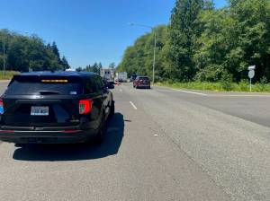 Washington State Patrol
A couple driving a motorhome struck a vehicle crossing the highway near McCleary on Friday, resulting in the death of the driver of the SUV.