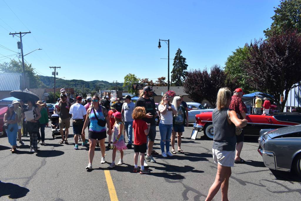 Matthew N. Wells / The Daily World
The Historic Montesano Car Show saw so many people, of all ages, arrive in droves. The show, which went from 8 a.m. to 4 p.m., couldnt have happened on a nicer day as people commented how the weather was beautiful. And as Vicky Marler, a vendor over on Marcy Avenue West, said, Youre gonna see a lot of pretty cars. She wasnt wrong, and if anything she understated.