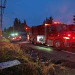 Multiple agencies responded to a report of a structure fire near Elma on Sunday evening. (Courtesy photo / EGHFR)