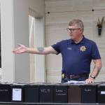 Michael S.Lockett / The Daily World
County Coroner George Kelley speaks during a brief ceremony, interring the unclaimed dead.