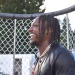 Matthew N. Wells / The Daily World
Tariq Woolen, Seattle Seahawks cornerback, teamed up with Five Star Dealerships to raise money for Summit Pacific Medical Center, in Elma. Woolen sat in a dunk tank as many children, teens and adults alike threw softballs at a target. It cost $5 for three throws. At least one participant paid $20 in order to be allowed to automatically dunk Woolen.