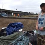 Matthew N. Wells / The Daily World
Steve McAllister, an unhoused Aberdeen resident, has to find a new place to stay. Hes employed but he needs time to save up for a place of his own.