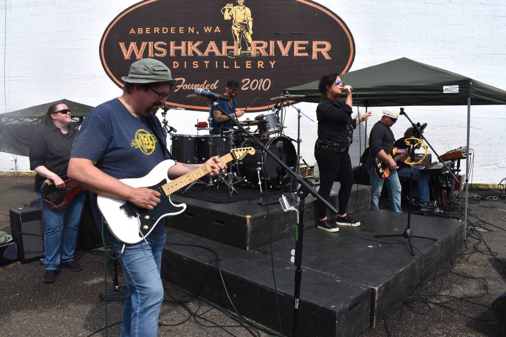 Matthew N. Wells / The Daily World
While certainly not the only band enjoyed on Saturday, a popular element for people looking for free entertainment, The Six played songs from the pop and rock genres to an adoring Aberdeen Summerfest crowd.