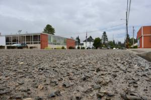 Michael S. Lockett / The Daily World
The rough surface of a recently resurfaced road in Elma was the source of much angst at a recent city council meeting.