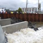 Matthew N. Wells / The Daily World
A lot of power was coursing through the pumps as engineers powered on the Fry Creek Pump Station in front of a lot of fanfare on Tuesday. The station, which sits along Port Industrial Road, can pump 130,000 gallons per-minute. It can fill an Olympic-sized swimming pool in five minutes.