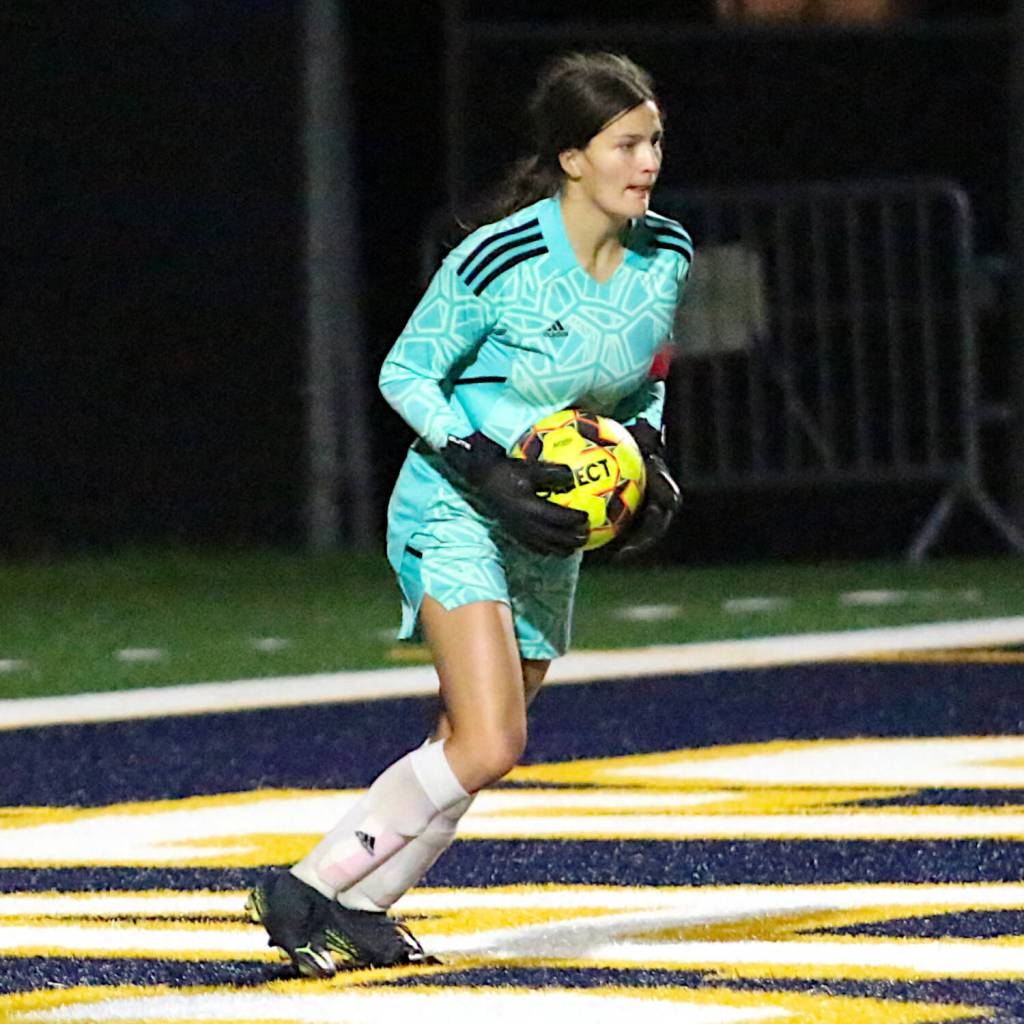 RYAN SPARKS | THE DAILY WORLD Hoquiam goalkeeper Emily Brodhead had 20 saves in a 5-1 loss to Aberdeen on Thursday in Aberdeen.