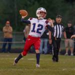 KODY CHRISTEN / THE CHRONICLE 
Pe Ell-Willapa Valley quarterback Nathan Fluke (12), seen here in a file photo, will lead the Titans into battle against Toledo on Friday.