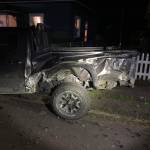 Damage from a crash involving a former mayor of Aberdeen is apparent on a parked car. (Courtesy photo / Josh Conway)