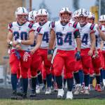 KODY CHRISTEN / THE CHRONICLE 
The Pe Ell-Willapa Valley Titans take the field against at Onalaska High School on Sept. 13. The Titans travel to Ellensburg to face Lake Roosevelt on Saturday.