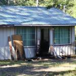 Charring from a small fire Thursday morning is evident on a Westport house. (Michael S. Lockett / The Daily World)