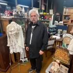 Matthew N. Wells / The Daily World
LeRoy Sisk, owner of Past and Present Mercantile, stands in front of The Painted Pelican booth that sits inside his business. The Painted Pelican, owned and operated by Cindi Molchan, comes from Grayland. One of the elements Sisk likes is how unique each vendor is. As you start looking at each booth, youll see everyone has a neat way of selling stuff, Sisk said.