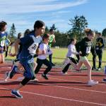 SUBMITTED PHOTO Competitors take off at the start of the Aberdeen Cross Country Youth Fun Run on Sunday at Miller Junior High School in Aberdeen.