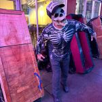 Matthew N. Wells / The Daily World
Security lapsed when this skeleton escaped from its box. The skeleton, who was actually Wil Russoul, executive director of Downtown Aberdeen Association, haunted several people outside the D&R Theatre during Saturdays Walk of the Undead event.