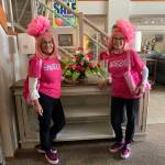 Matthew N. Wells / The Daily World
In addition to the work Aberdeen Bloom Team does that impressed Washington State Main Street Program, the team top-two leaders Bobbi McCracken, left, and Bette Worth were also celebrated for the antics they do in order to get people involved. And pink is their trademark.