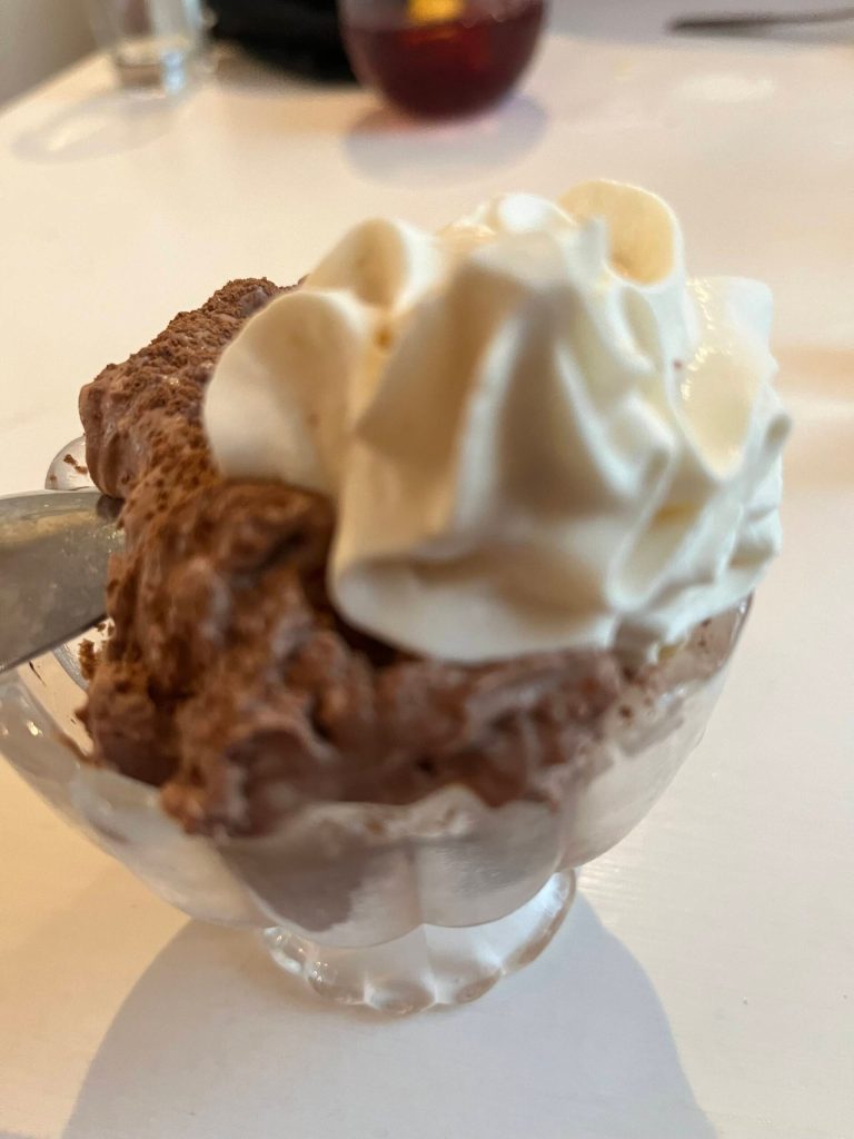 Matthew N. Wells / The Daily World
Chocolate mousse, not chocolate mousse cake, or pie, but actual chocolate mousse can be found at La Spiaggia Ristorante. The sweet delicacy is the perfect size after a hearty meal from Doug Coxs kitchen.