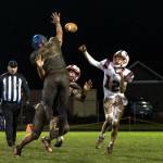KODY CHRISTEN | THE CHRONICLE Pe Ell-Willapa Valley quarterback Nathan Fluke (12) throws a pass during a 14-0 loss to Adna on Thursday in Adna.