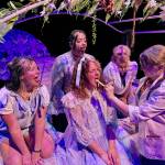 Marissa Wagner (center front), playing Wendy, goes to the doctor for a checkup. In the background, from left, is Adisyn Jones, Michaela Leach, Natalee Beavers and Molly Lakey.