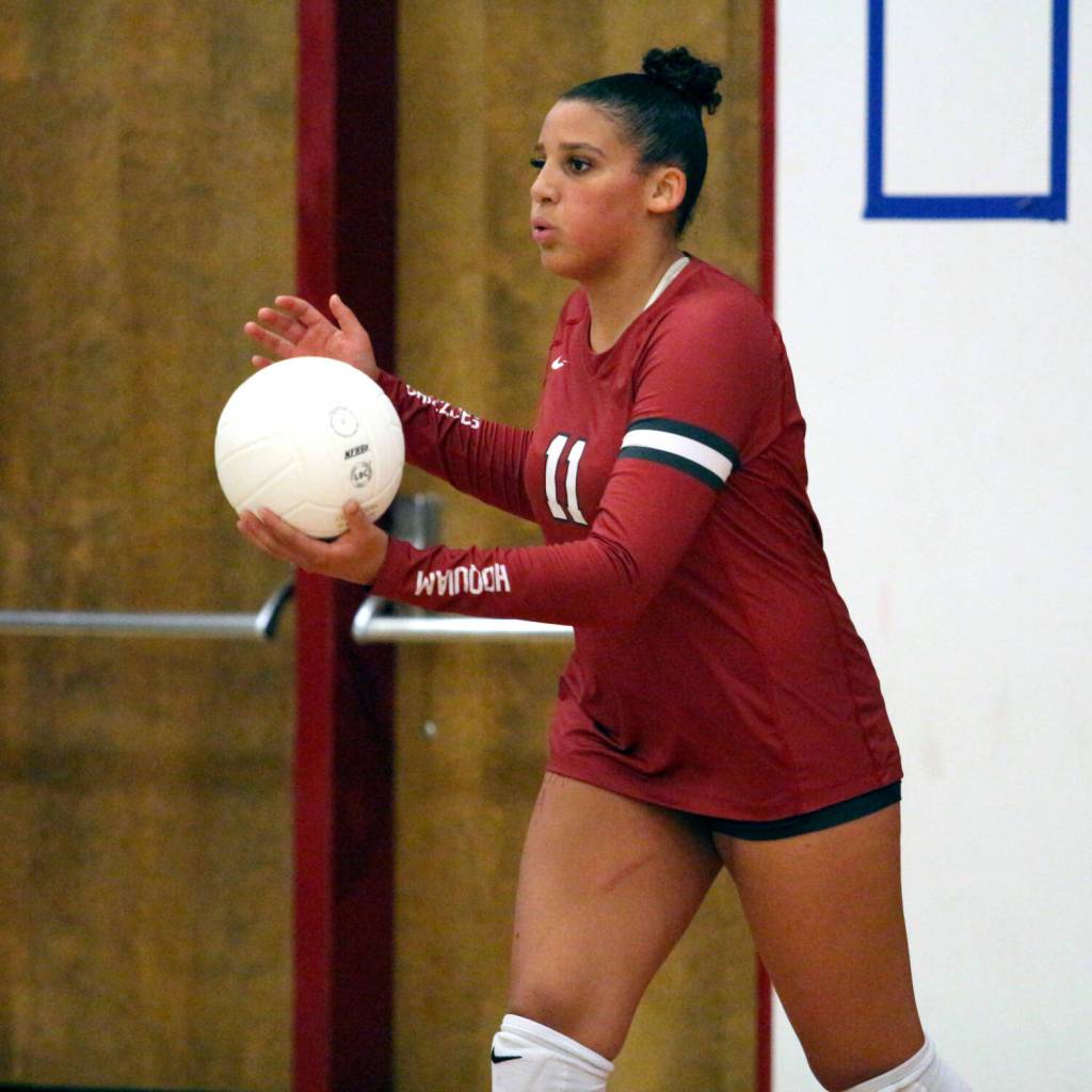 DAILY WORLD FILE PHOTO Hoquiam freshman outside hitter Aaliyah Kennedy