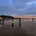 Lanterns light up Rosevelt Beach Friday evening.