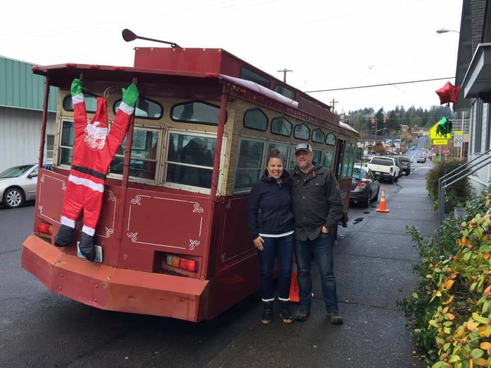 Bette Worth
The Trolley Express is a new event for WinterFest, taking place Friday evening. Pictured are Mike and Erin Gatewood, Bette Worths daughter and son-in-law.