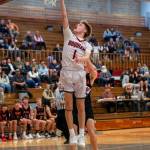 PHOTO BY FOREST WORGUM Hoquiam guard Ryker Maxfield (1) scores on a layup during a 65-49 win over Kalama on Wednesday in Hoquiam.