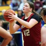 RYAN SPARKS | THE DAILY WORLD Hoquiam junior Sydney Gordon prepares to shoot a free throw during a 60-57 win over Aberdeen on Thursday in Aberdeen.