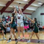 PHOTO BY FOREST WORGUM Hoquiams Sydney Gordon (42) puts up a shot during a 51-44 victory over Morton-White Pass at the Raymond New Years Holiday Tournament on Friday at South Bend High School.