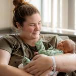 Harbor Regional Health photos
Mother Katelyn Currie holds her baby Oliver, the first baby born in Grays Harbor in 2025.