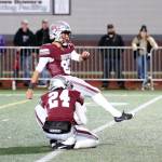 DAILY WORLD FILE PHOTO Montesano junior kicker Cristofer Tobar (background) was named to the 1A class All-State First Team by the Washington State Football Coaches Association for the 2024 season.
