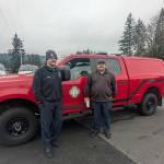 Hoquiam Fire Department
Engineer Derek Jensen (left) and Engineer John Phillips from the Hoquiam Fire Department joined with other departments from the Central Region in Washington state to head to the California wildfires.