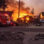 Jason Armond / Los Angeles Times / TNS
Flames from the Eaton fire consume a home in Altadena on Wednesday, Jan. 8.