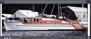 The MV Periwinkle after original Quigg family restoration, after it was sold and then renamed. (Lady Victoria Restoration Project)