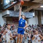 PHOTO BY FOREST WORGUM Elmas Traden Carter (0) attempts a layup during the Eagles 47-33 loss to Montesano on Friday at Montesano High School.