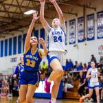 PHOTO BY MIKE ROBERTS Elmas Amaya Lewis (24) scored six points in Elmas 44-32 win over Rochester on Wednesday at Elma High School.