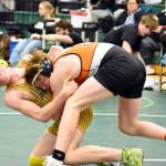 PHOTO BY SUE MICHALAK BUDSBERG Aberdeens Michael Hatton (left) wrestles with Cashmeres Jance Novak during the 165-pound championship at the Keigen Langholff Memorial on Saturday in Silverdale.