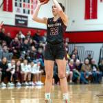 PHOTO BY FOREST WORGUM Montesanos Ava Schrader, seen here in a file photo, scored 14 points and grabbed nine rebounds in the Bulldogs 59-11 win over Rochester on Wednesday at Rochester High School.