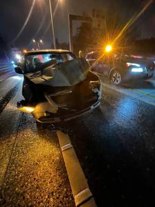 The Washington State Department of Transportation is urging caution as roads remain slippery. This driver drove into a WSDOT crew responding to an accident. (WSDOT)
